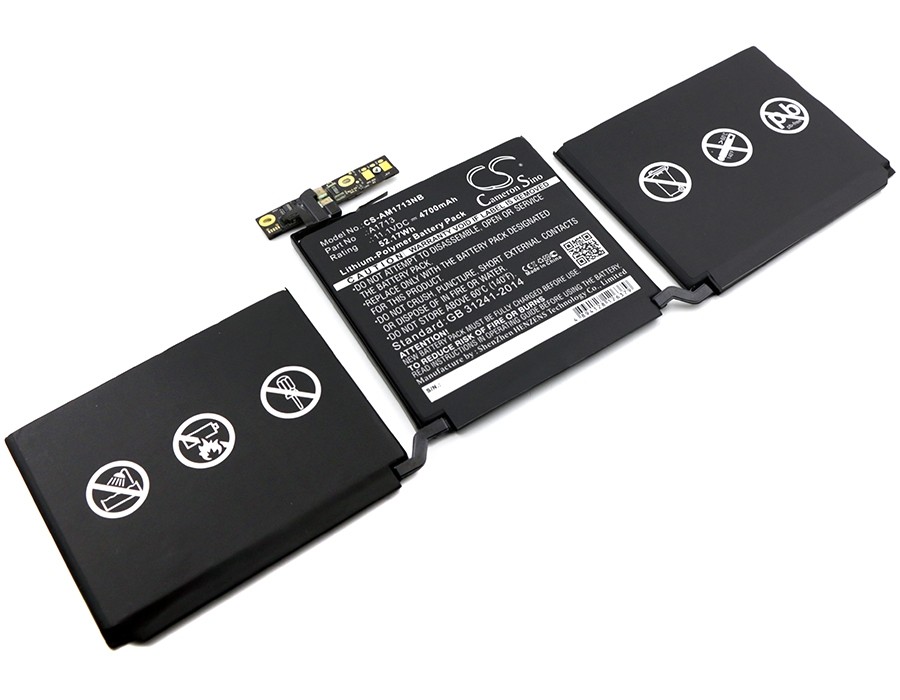 Batteri til MacBook Pro 13" Late 2016 og Mid 2017 med 2 Thunderbolt-porter (MacBookPro13,1 og MacBookPro14,1 ) inkl. nødvendige skrutrekkere