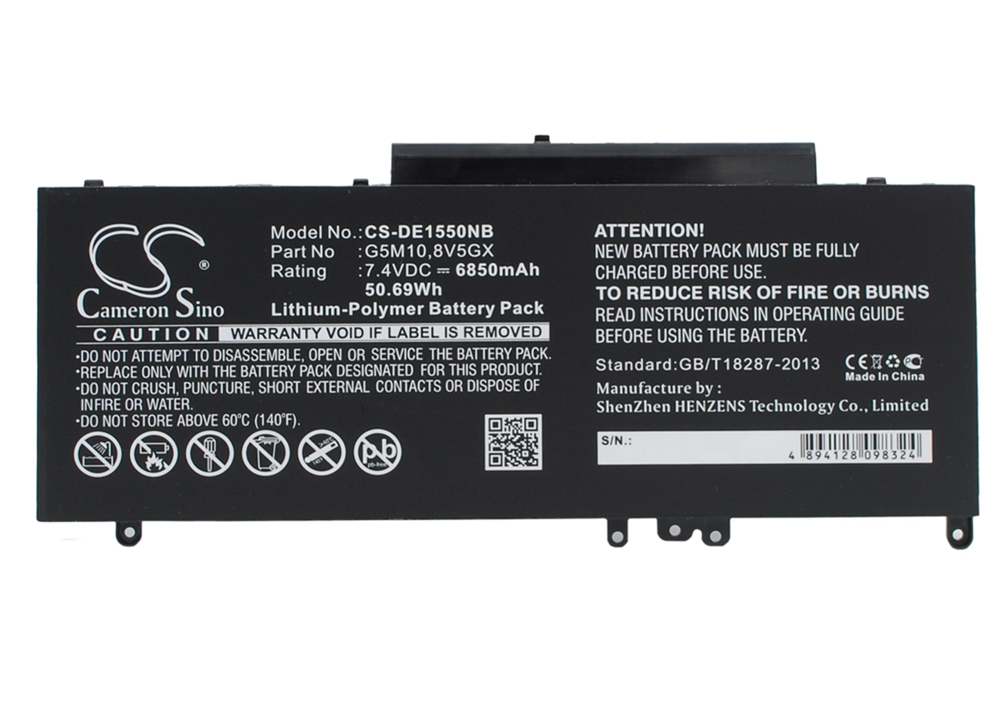 Batteri til Dell Latitude 15 5000, Latitude 3150 og 3160, Latitude E5250, E5270, E5450, E5470, E5550 og E5570